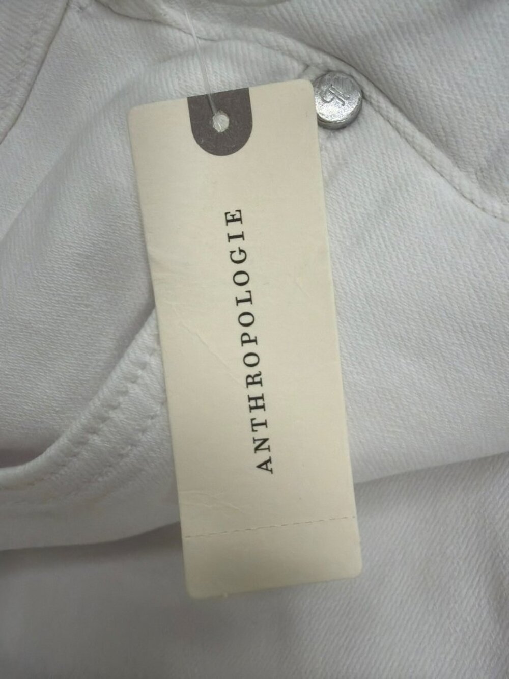 Anthropologie Pilcro Cropped White Stretch Denim Jeans New - Picture 7 of 11